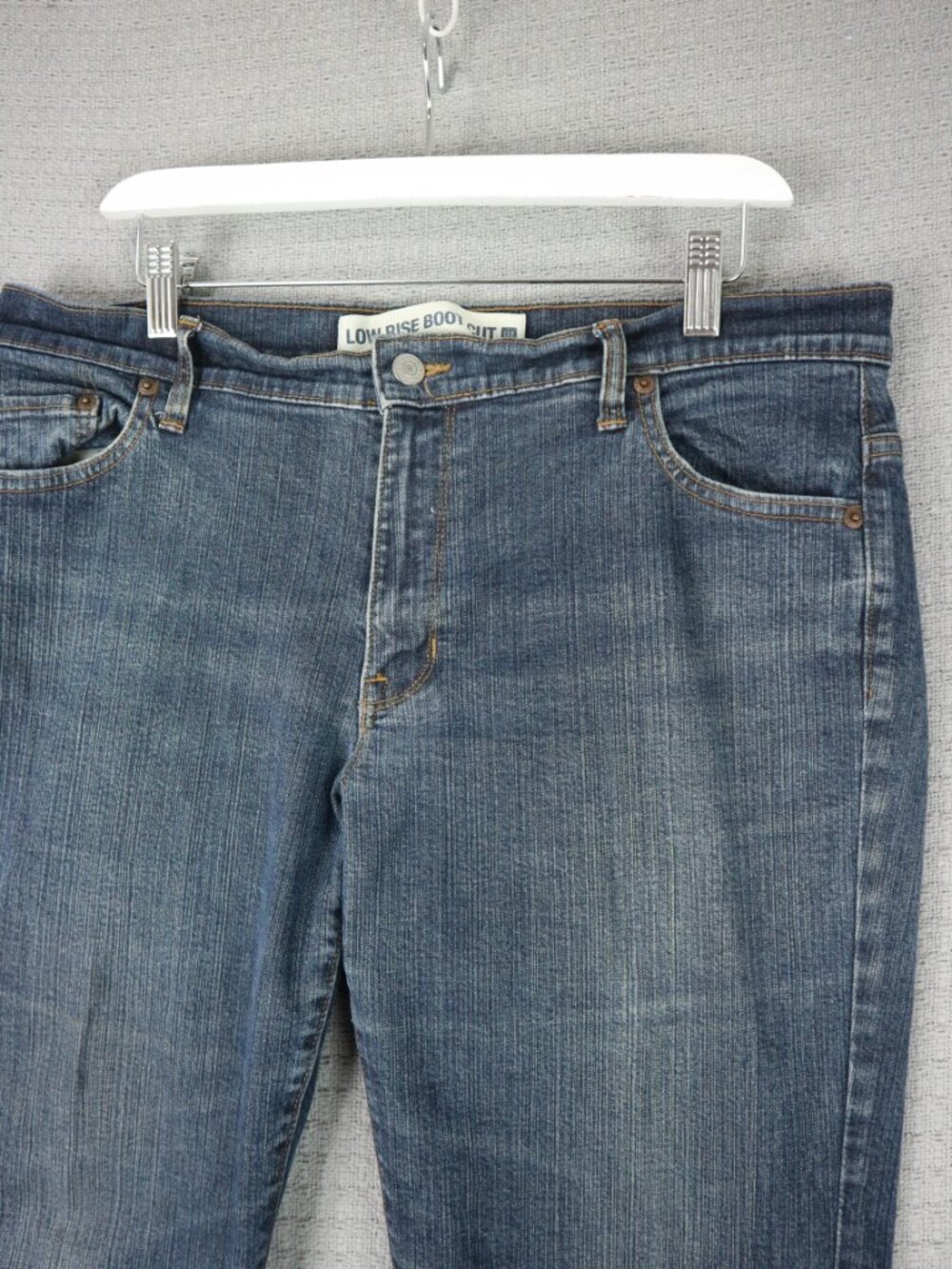 Gap Low Rise Boot Cut Denim Jeans Faded Womens Size 12 - Picture 4 of 11